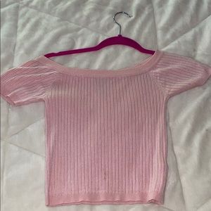 Off the shoulder short sleeve shirt